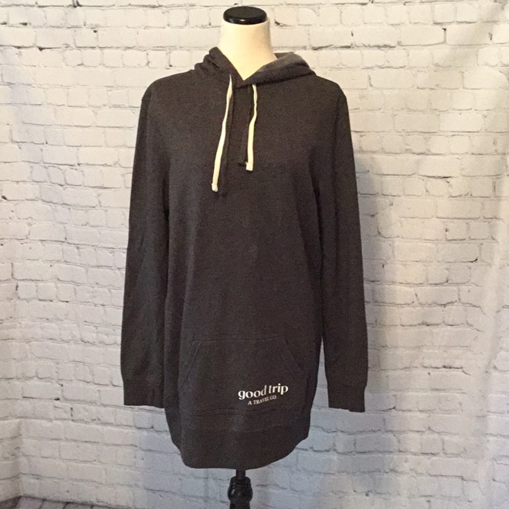 Charcoal Hoodie Sweatshirt Dress